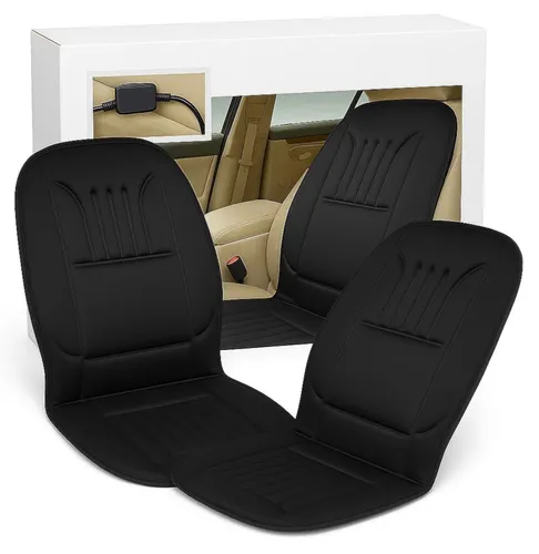 Sitzheizung 12V DeLuxe Heizkissen für Auto – 2 Stufen Schwarz