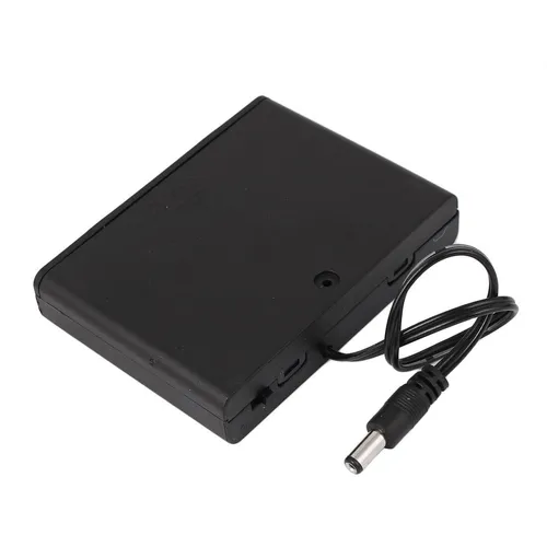 9V 6 XAA Batterie geschaltet Halter geschlossenen Kasten 2,1 mm DC Stecker Draht