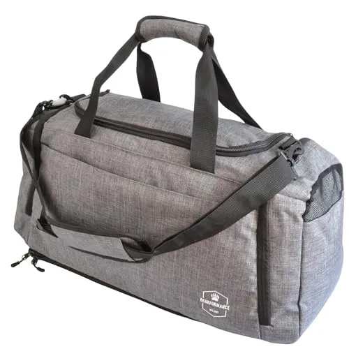Bearformance Ultimate Sportbag – Sporttasche mit Schuhfach, 70L, Grau