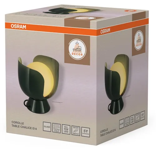 Moderne Tischleuchte E14 – 20 cm rund in Grün - Stilvolle Tischlampe aus hochwertigem Stahl und Glas, ideal für Wohnzimmer und Schlafzimmer. Die satinierte Glaskugel sorgt für angenehmes Licht, während das Textilkabel den eleganten Look unterstreicht. Freie Wahl des Leuchtmittels.