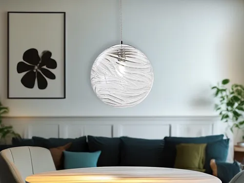 LED Pendelleuchte mit Wellenmuster Ø33cm