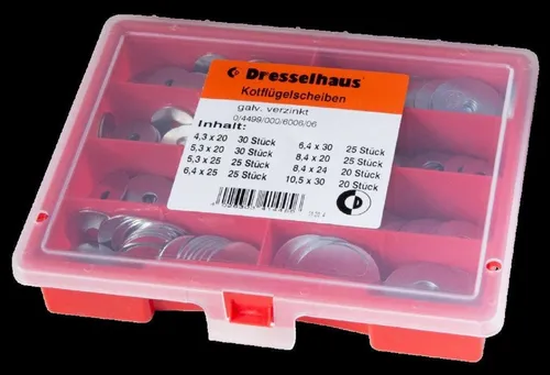 Dresselhaus Werkstatt-Set Dresselhaus Sortimente Kunststoffsichtkasten, 8-tlg., DH-6006