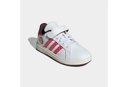 adidas Unisex Kids Disney Minnie Maus Grand Court 2.0 Schuh - Sneaker für Kinder mit elastischen Schnürsenkeln und Klettverschluss für einfaches An- und Ausziehen, perfekt für jeden Tag.