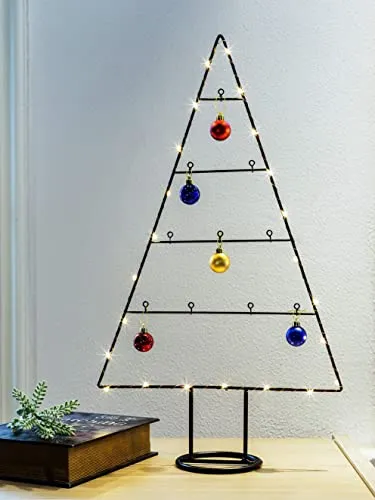Metall LED Tannenbaum mit Haken