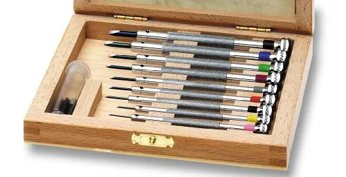 Schraubendreher-Satz 9 Stück im Holzetui Zubehör Werkzeuge 020746