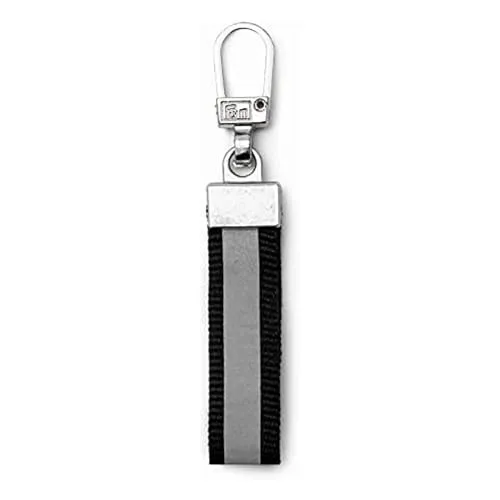 Prym 482382 Fashion-Zipper reflektierend schwarz, Metallic in silber von Prym