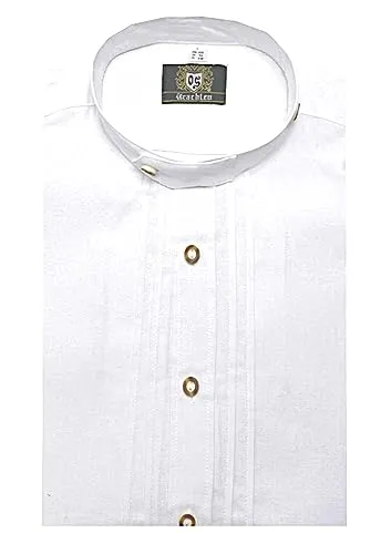 HUBER Trachtenhemd Weiß XXL mit Biesen von HUBER