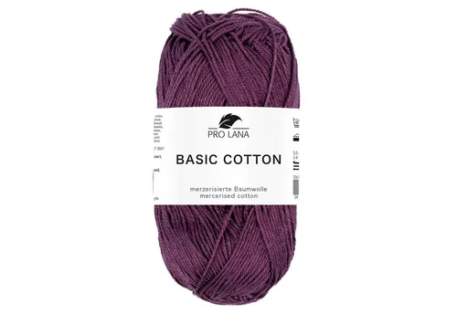 Pro Lana Pro Lana BASIC COTTON Baumwollgarn 50 g Häkelwolle, 125 m (Perfektes Baumwoll-Garn für leichte Pullover, Mützen und Accessoires), 50 g