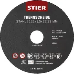 STIER Trennscheiben Stahl 125 x 1,5 x 22,23 von STIER