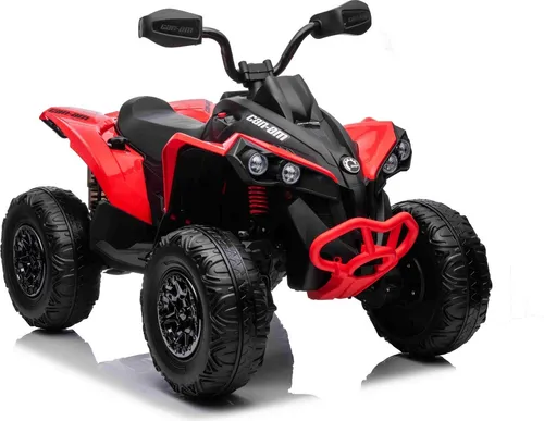 Can-am Renegade Elektroquad für Kinder - Rot - 12V Elektroquad mit hochwertiger Allradaufhängung und sanfter Beschleunigung, ideal für Kinder von 3 bis 7 Jahren, ausgestattet mit LED-Leuchten und MP3-Player.