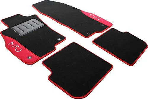 ilTappetoAuto by Fabbri 3 - COLOR0000009R- Maßgeschneiderte Automatten aus rutschfestem Teppich, 2 Stickereien