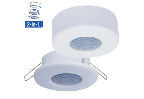 LED's light Bewegungsmelder 0190117 Bewegungsmelder, weiß 360° 2-in-1 Deckeneinbau oder Aufputzmontage