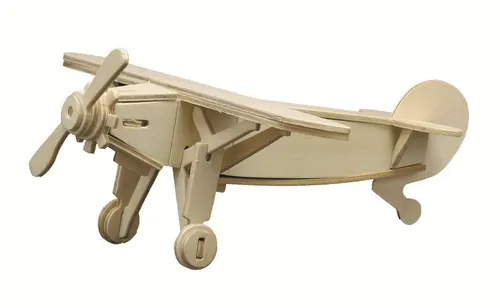 Pebaro 3D-Puzzle Holzbausatz Sportflieger, 850/9, 28 Puzzleteile