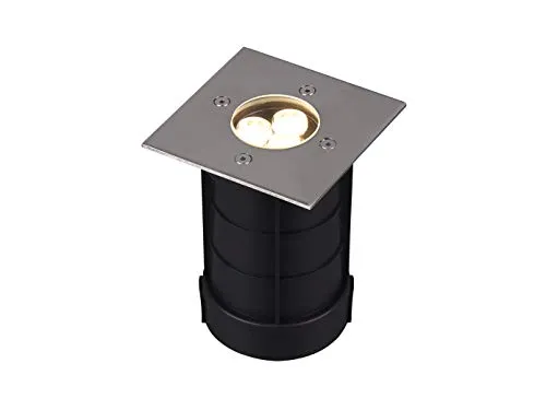 TRIO 821669107 LED Bodeneinbaustrahler nickel - Lampen für Außenbereiche, mit IP65 Schutz gegen Wasser und Schmutz, ideal für stimmungsvolle Beleuchtung von Wegen und Gärten
