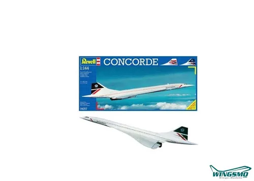 Revell Concorde British Airways (REV 04257) - Modellbausatz - Modellbau Bausatz der legendären Concorde, ideal für Flugzeugliebhaber und Bastler, detailgetreu mit originalgetreuen Farben.