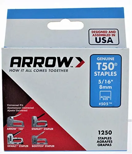 Arrow T50pbn - T50 Staple, 9.5 mm, 5/16