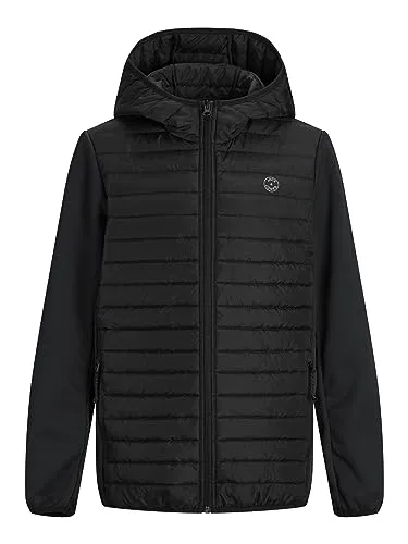 JACK & JONES Boy Hybridjacke - Funktionsjacke für Junioren, wasserabweisend und atmungsaktiv, ideal für aktive Kinder bei jedem Wetter.
