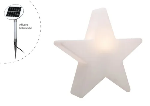 seasons design | LED Solarleuchte Stern Shining Star Mini - Nussknacker: Wetterfeste Gartenleuchte mit warmweißem LED-Licht, Solarpanel und Lichtsensor für stimmungsvolle Beleuchtung ohne Stromanschluss.