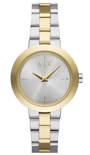Armani Exchange Damen Armbanduhr - Elegante 36-mm Quarzuhr mit Edelstahlgehäuse und wasserdicht bis 50 m – perfekt für stilbewusste Frauen, die Funktionalität und Design schätzen.