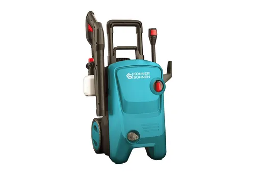 Könner & Söhnen Hochdruckreiniger KS PW145V, 145 bar - Hochdruckreiniger mit Teleskopgriff und Auto-Start/Stopp-System, ideal für die gründliche Reinigung von Autos und Außenflächen. Robuste Bauweise und praktisches Zubehör für müheloses Arbeiten.