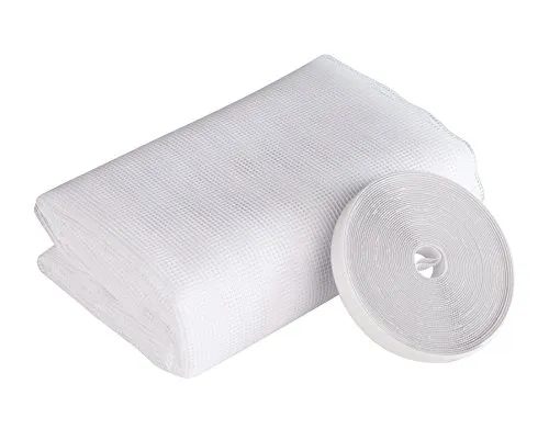 Windhager Insektenschutz Fliegengitter Insektenschutzgewebe für Dachfenster, Reißverschluss ermöglicht Durchgreifen, inkl. Selbstklebenden Montage-Klettband, weiß, 130 x 150 cm