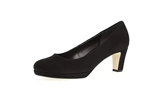 Gabor Damen Klassische Pumps - Elegante Absatzschuhe für Büro und Freizeit - Damen-Pumps in Schwarz mit 6 cm Trichterabsatz, ideal für Business und besondere Anlässe. Hochwertiges Textil und Leder sorgen für Komfort und Stil.