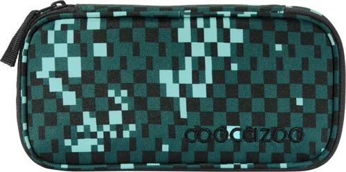 coocazoo Mäppchen „Pixel Blox” schwarz-grün - Federmäppchen mit großem Hauptfach und speziellen Fächern für Zirkel, Geodreieck und mehr. Nachhaltig aus 100% PFC-freien Materialien, ideal für Schüler ab der 3. Klasse.