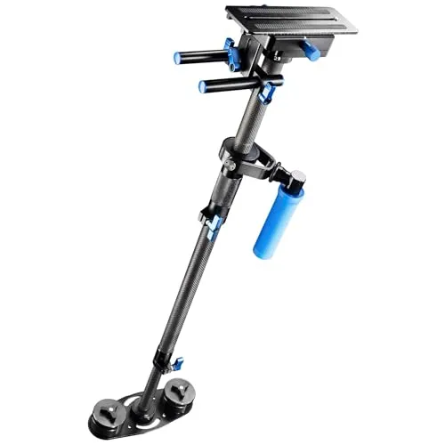 Walimex Pro StabyPod L - Professionelles Schwebestativ für DSLR-Kameras - Professionelles Videostabilisatoren für fließendes, verwacklungsfreies Filmen mit hohem Tragekomfort und flexiblen Einstellmöglichkeiten.