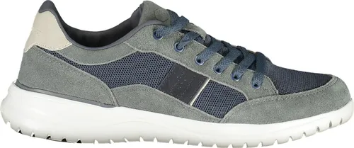 Herren-Sportschuhe Blau mit Kontrastdetails - Stylische Herren-Sportschuhe in Blau mit grauen Kontrastdetails. Das herausnehmbare Fußbett sorgt für individuellen Komfort. Ideal für aktive Männer, die Wert auf Stil und Funktionalität legen. Perfekt für Sport und Freizeit!