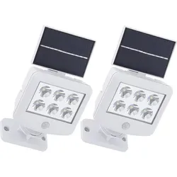 2x LED Solarleuchte mit Bewegungsmelder, weiß, 12,8 cm