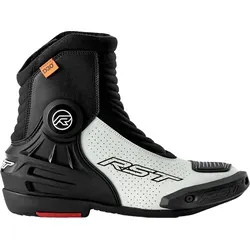 RST TracTech Evo D3O Kurzstiefel perforiert - Schwarz/Weiß - Größe 44 EU - Hochwertiger Kurzstiefel mit D3O Schutz für sicheren Fahrkomfort. Perfekte Passform und rutschfeste Sohle für optimale Leistung auf der Straße.