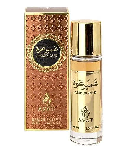 AYAT PERFUMES Eau de Parfum Oriental Moschus, 30 ml, arabische Mini-Fläschchen, für Damen & Herren, originelles Geschenk, hergestellt in Dubai (Amber Oud)