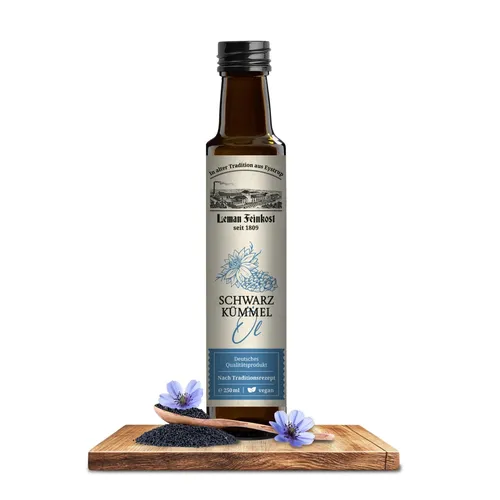 Schwarzkümmelöl 250ml – kaltgepresstes Black Seed Oil aus eigener Mühle Leman