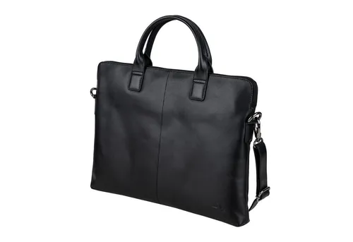 M A N T A Echtleder Laptoptasche 14-Zoll, Stilvoll & Modern, Aktentasche handgearbeitet, Notebooktasche aus Leder, Edle Businesstasche, Umhängetasche, Dokumententasche, Schultertasche, Laptop-Sleeve