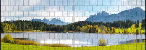 zaunzu Sichtschutzstreifen Bavaria XL - Panorama Motivdruck für Doppelstabgitter - Hochwertige Sichtschutzstreifen im fotorealistischen Bavaria Design. Wetterfest und langlebig, ideal für Doppelstabzäune. Verleihen Sie Ihrem Garten eine persönliche Note und genießen Sie stilvollen Rückzugsort.