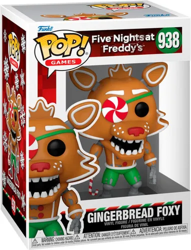 Funko Pop! Five Nights at Freddy's - Gingerbread Foxy 938 - Entdecken Sie die charmante Funko POP! Figur von Gingerbread Foxy 938. Perfekt für Sammler, begeistert sie mit detailreicher Gestaltung und bietet einen einzigartigen Look. Ideal als Geschenk oder zur eigenen Sammlung!