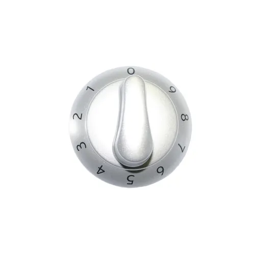 Knebel für Kochstelle Energieregler Einkreis Silber kompatibel mit Juno für Herd