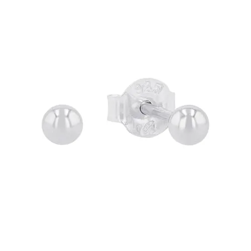 Amor Ohrstecker 925 Sterling Silber Damen Ohrschmuck, 0,3 cm, Silber, Kommt in Schmuck Geschenk Box, 9063406