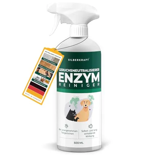 Enzymreiniger gegen Tierurin – Biologischer Geruchsentferner für Hund & Katze - Effektive Geruchsbeseitigung für Teppiche, Sofas & mehr – ohne scharfe Chemikalien, sofort gebrauchsfertig und ideal für Haustierbesitzer.
