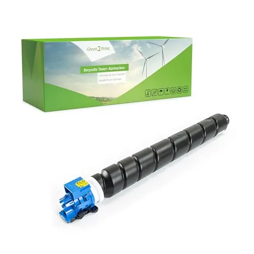 Green2Print Toner Cyan 20000 Seiten - Ersetzt Kyocera TK-8515C - Umweltfreundlicher Recycling Toner für Kyocera TASKalfa 5052CI, 5053CI, 6052CI, 6053CI mit einer Ergiebigkeit von 20.000 Seiten. Hohe Qualität und kompetenter Kundenservice.