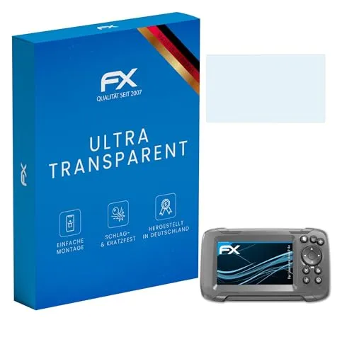 atFoliX Schutzfolie kompatibel mit Lowrance Hook2 4x Folie, ultraklare FX Displayschutzfolie (3X)