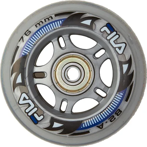 Fila Wheels Spacer Rollen 76 mm, Weiß - Rollen für Inline-Skates, 8 Stück mit Abec 5 Kugellagern für eine hohe Geschwindigkeit und besseren Rollkomfort.
