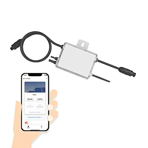 enjoy solar Deye Mikrowechselrichter, DC 20V-60V auf AC 220V-230V, integriertes WiFi-Modul Schutzart IP67, ideal für Balkonkraftwerk und Mini PV-Anlage (SUN300G3-EU-230)
