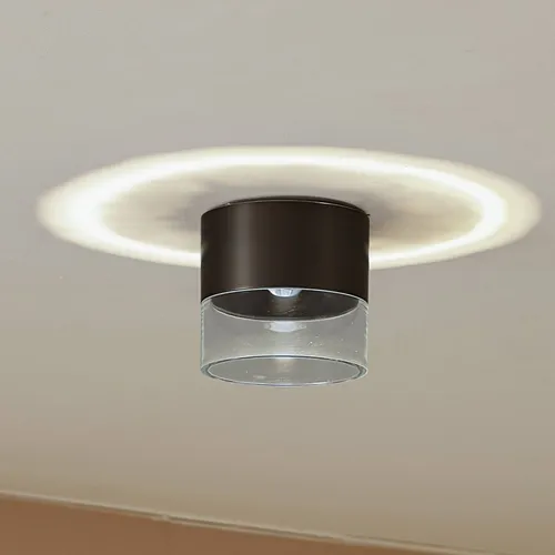 Lindby LED Deckenleuchte 'Dalila' in Schwarz - Moderne 1-flammige LED Deckenleuchte aus Aluminium, ideal für stilvolle Innenräume mit warmweißem Licht (3.000 K) und energieeffizienter Beleuchtung.