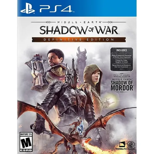 Middle-earth: Shadow Of War Definitive Edition - Playstation Games - Kategorie: Videospiele und Konsolen. Erlebe die ultimative Edition von Mittelerde: Schatten des Krieges mit erweiterten Inhalten und verbesserten Features für ein episches Abenteuer.