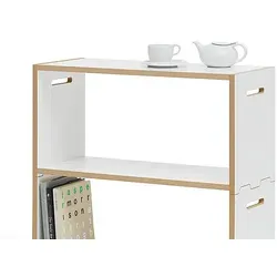 Tojo Mehrzweckregal hochstapler - 76 cm x 38,3 cm x 32 cm, nachhaltig und flexibel kombinierbar für zeitloses Design und Funktionalität