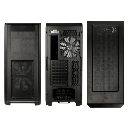 PHANTEKS Enthoo Pro Midi-Tower - Schwarz mit Fenster - PC-Gehäuse mit elegantem Design, ideal für Wasserkühlungen und optimaler Luftzirkulation, ausgestattet mit Staubfiltern und automatischer Lüftersteuerung.