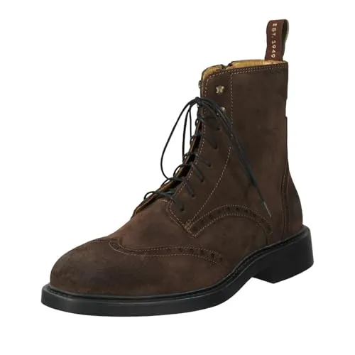 Gant Millbro Schnürboots - Hochwertige Mid Boots aus Veloursleder mit eleganten Brogue Details, komplett ledergefüttert und mit umweltfreundlicher GANT Re-Foam Decksohle für hohen Tragekomfort.