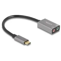 - Externe USB Soundkarte mit Type-C Stecker auf 2 x 3,5 mm Klinkenbuchse Pl 67071