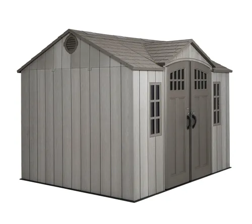 Lifetime Gerätehaus Venus – Robuster Geräteschuppen - Geräteschuppen aus hochwertigem HDPE-Kunststoff, wetterfest und wartungsarm. Mit großzügigem Stauraum und sicherer, verriegelbarer Doppelflügeltür für optimalen Schutz.